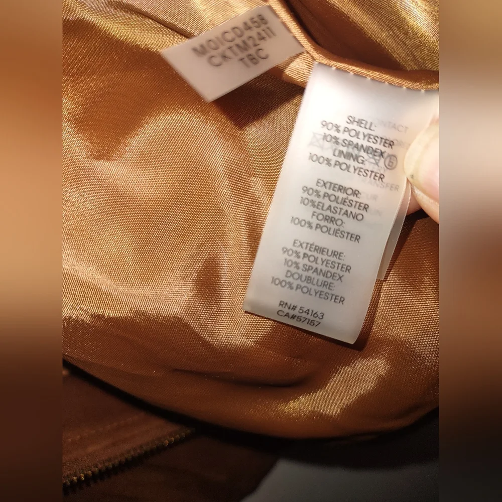 Women's faux suede Calvin Klein moto jacket extra large size 14 to 16 - Picture 6 of 10